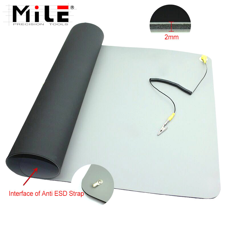 Electronics Repair Service - 710x500x2mm Anti-Static ESD Mat+Ground Wire+ESD Wrist