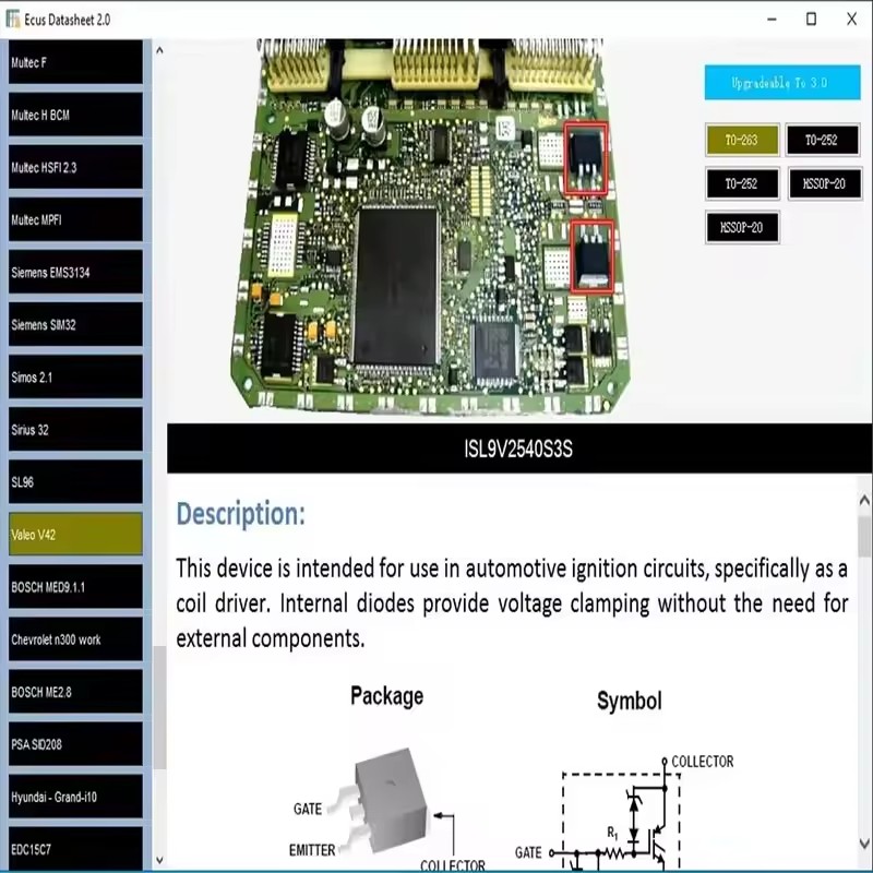 ECU Datasheet 2.0 Automotive E - Electronics Repair Guide review and price